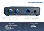 Kiwee Broadband KB-G3-03 G.hn Coax-to-Ethernet Adapter Kit