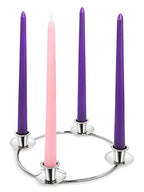 Elite Screens ECP/266 Silver Advent Wreath Candle Holder