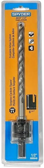 Spyder 600840 Carbide Arbor Deep Cut Hole Saw