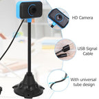 HOMSFOU USB Webcam with Built-In Microphone and Flexible Neck