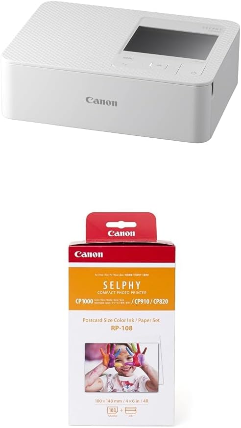 Canon CP1500 White Selphy Photo Printer RP-108