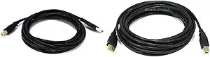 Monoprice 105440 USB 2.0 A to B Cable Combo