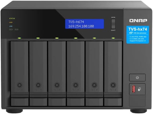 QNAP TVS-h674-i5 High-Speed Desktop NAS - Diskless