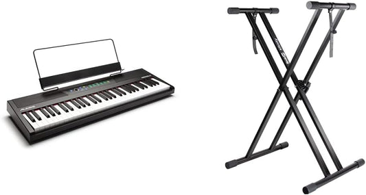 Alesis Recital 61 Key Digital Piano Keyboard Bundle