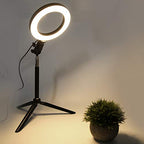 Yctze 6-Inch USB Ring Fill Light with Tripod and Selfie Stick
