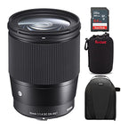 Sigma 16mm f/1.4 DC DN Contemporary Canon EF-M Lens Bundle