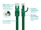 Monoprice 111238 Flexboot Cat5e Ethernet Patch Cable Green