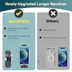 MAYBESTA Wireless Mini Microphone for iPhone, Android Phone - Lavalier Lapel Mic for Audio Video Recording - Clip on Content Creator Microphones for YouTube Tiktok Podcast Vlogging