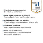 Panasonic KX-TGD630M Cordless Phone with Answering Machine