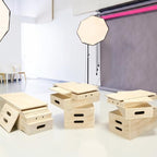 Novabright Nesting Wooden Apple Box Set for Photography