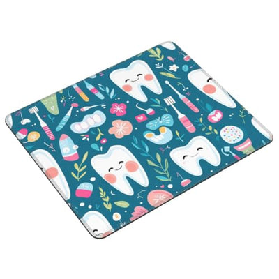 Cute Tooth Fairy Dental-Themed Desk Mouse Pad with Non-Slip Base