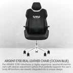 Thermaltake GGC-ARG-BWLFDL-01 Argent E700 Glacier White Leather Gaming Chair