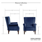 Lexicon 194840155560 Monroe Navy Blue Accent Chair
