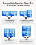 HUANUO FlowLift Full-Motion Dual Monitor Desk Mount