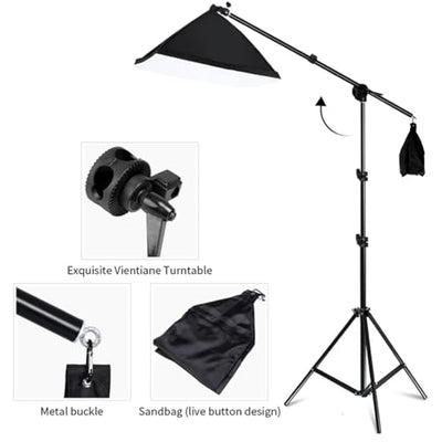 XJPWZER Photo Studio Kit with Softbox Lighting and Backdrops