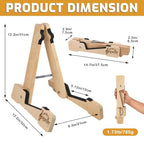 GOGHOST Wooden Folding A-Frame Guitar Stand in Maple