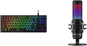 HyperX Alloy Origins Core & QuadCast S: Gaming Keyboard & Microphone Bundle
