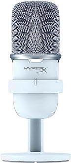 HyperX 519T2AA SoloCast USB Condenser Gaming Microphone - White Renewed
