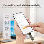 Vezzio Dual-Port USB-C & USB-A 3.2 Gen2 External SSD Flash Drive