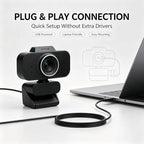 scev 1080p Full HD Plug and Play USB Webcam