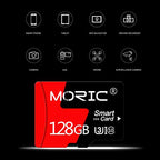 MORIC 128GB microSD Card 2-Pack, Class 10 A1 with Adapters