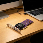 Kelvix ASM2824 2-Bay PCIe Storage Expansion Card with Cooling Fan