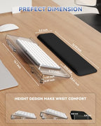 Laborio Adjustable Acrylic Keyboard Stand with Wrist Rest