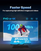 BIWIN MS100 V30 UHS-I microSDXC Memory Card