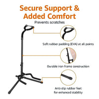 Amazon Basics Foldable Height-Adjustable Tripod Guitar Stand