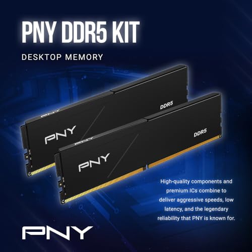 PNY DDR5 32GB Low Profile Desktop Memory Kit — main product image