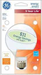 GE 47484 11W G25 Globe CFL Light Bulb