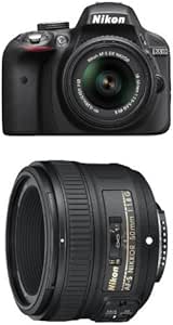 Nikon D3300 DX-Format DSLR 18-55mm/50mm Lens Kit
