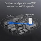 NETGEAR EXS25 WiFi 7 BE4500 Dual-Band Range Extender