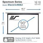 Elite Screens Electric90X-Z 90-inch Motorized Projector Screen