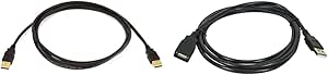 Monoprice 6ft USB 2.0 A Male to A Male Cable Black