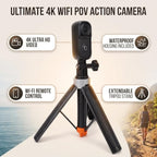 TOPINCN 4K Action Camera Bundle with Helmet Mount and Tripod