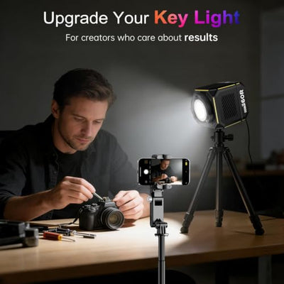 Moman 60W RGBCW COB Video Light with Built-in Battery