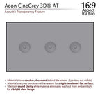 Elite Screens AR110H-ATD3 Aeon Acoustic Transparent CineGrey 3D Screen
