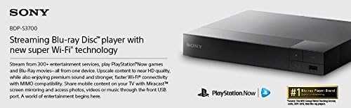 Sony BDP-S3700VP Streaming Blu-Ray Player HDMI Bundle