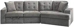 Lexicon Logansport Chenille 2-Piece Gray Sectional Sofa — main product image