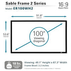 Elite Screens ER100WH2 Sable Frame 2 100