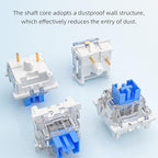 Outemu Blue Clicky Mechanical Keyboard Switches, 150-Pack