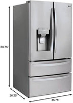 LG LMXS28626S Smart French Door Refrigerator - 28 cu. ft., Wi-Fi