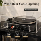 LUTQ Universal Acrylic Turntable Dust Cover with Nylon Sleeve