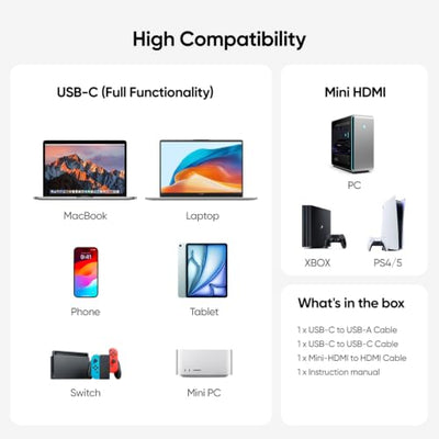 Diiwell 15.6" FHD Portable IPS Monitor with Kickstand