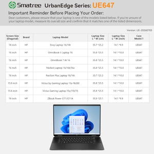 Smatree UrbanEdge Protective Case for 16-inch HP ZBook Power G11