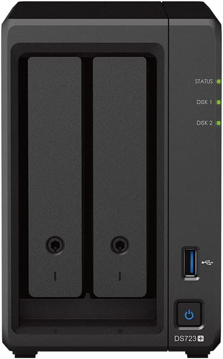 Synology DS723+ 8TB NAS Bundle - 2-Bay Ryzen, WD Red Plus