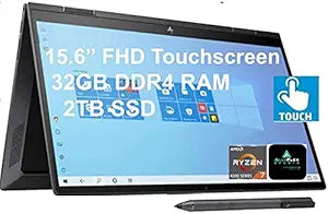 HP ENVY X360 Ryzen 7 Convertible Laptop: 32GB, 2TB