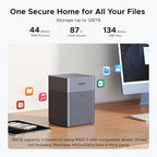 UGREEN DH4300 Plus 4-Bay NAS with UPS Battery Bundle