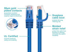 Monoprice 109812 Cat6 Ethernet Cable RJ45 2ft Blue